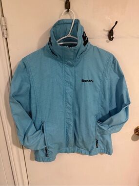 Bench Light Blue women’s Hooded Rain Jacket